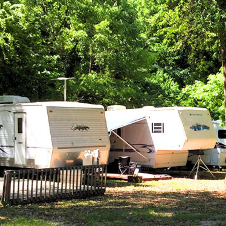 RVs parked at Peaceful Pines RV Park & Campground