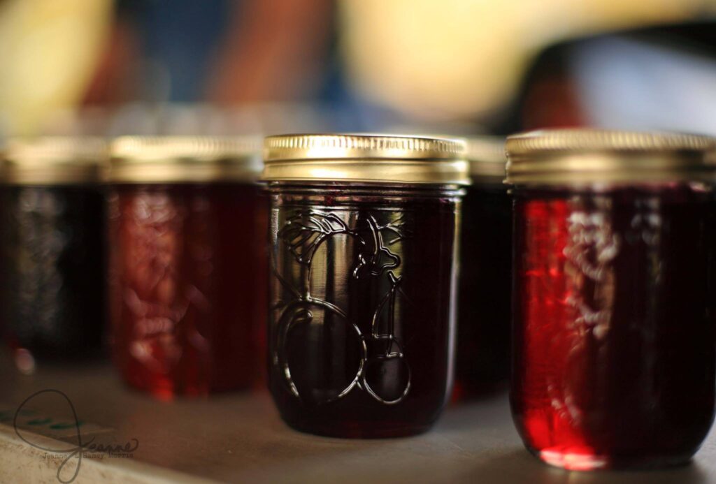 Jam jars at the St Francisville Farmers Market