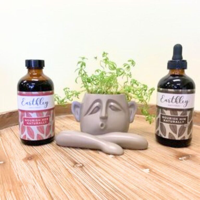 Two bottles of natural remedies at Wildflowers Holistic Health and Wellness