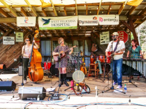 A band performing at the Tunica Hills Music Festival