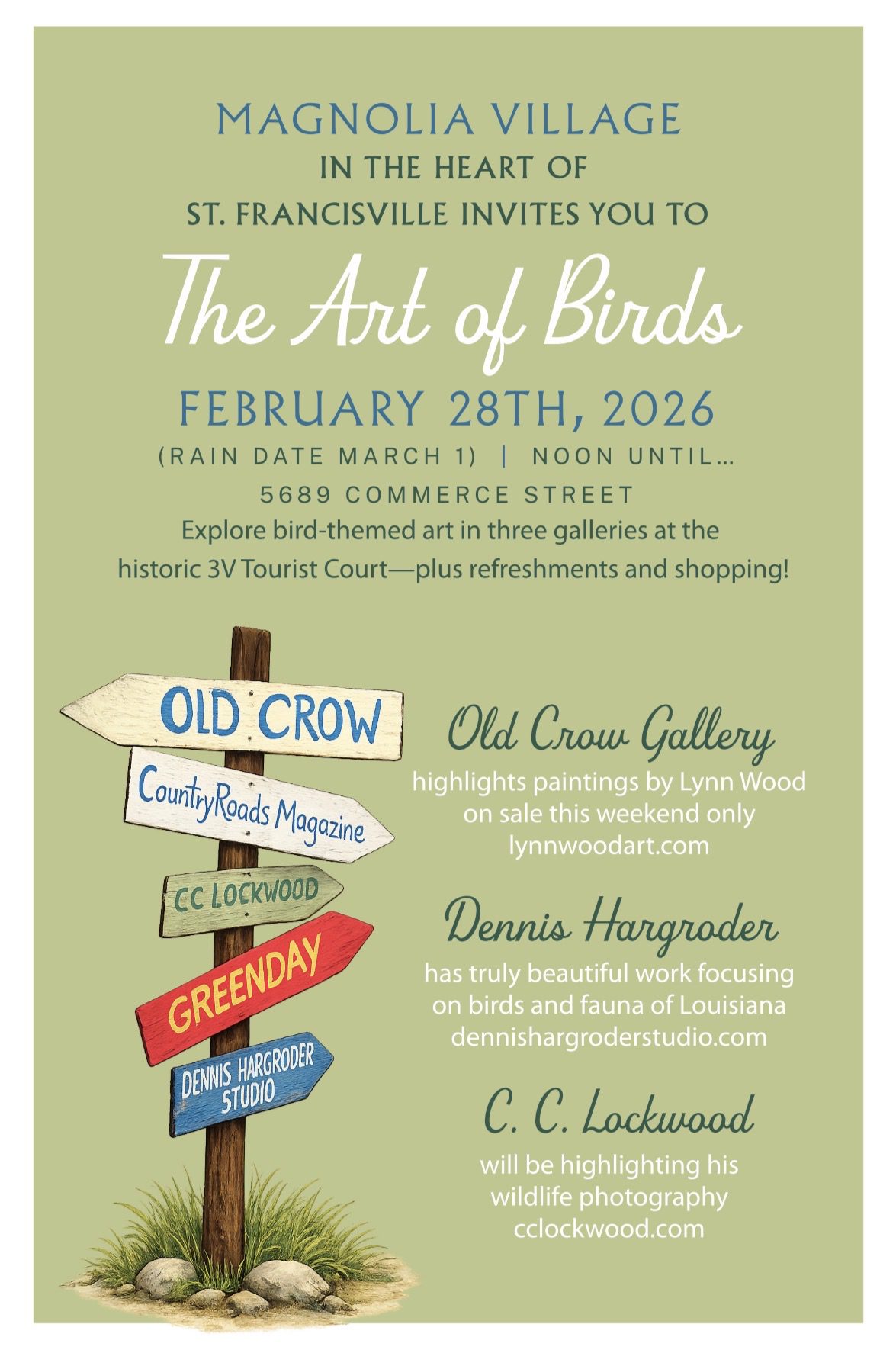 The Art of Birds- Magnolia Village Art Stroll